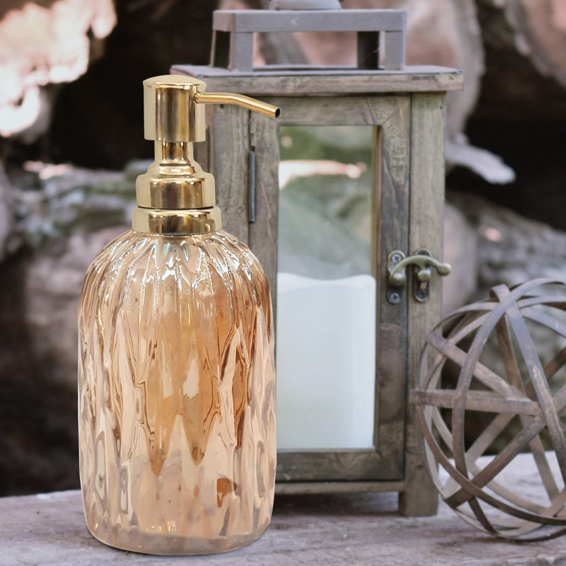 Distributeur de savon et de lotion Glacier, Ambre / Or