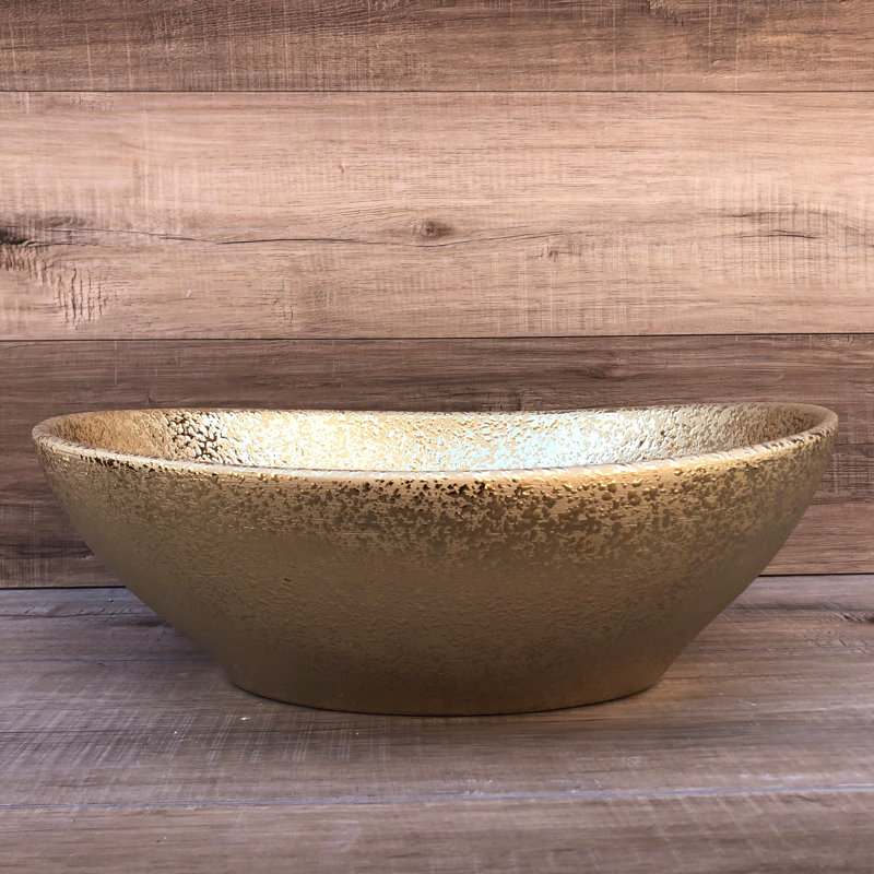 Juvia 13'' Golden Vitreous China Oval Bathroom Sink