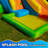 Sportspower Half Pipe Inflatable Water Slide for Kids with Basketball Hoop, 17' L x 9.7' W x 8.7' H (750W Blower Included)
