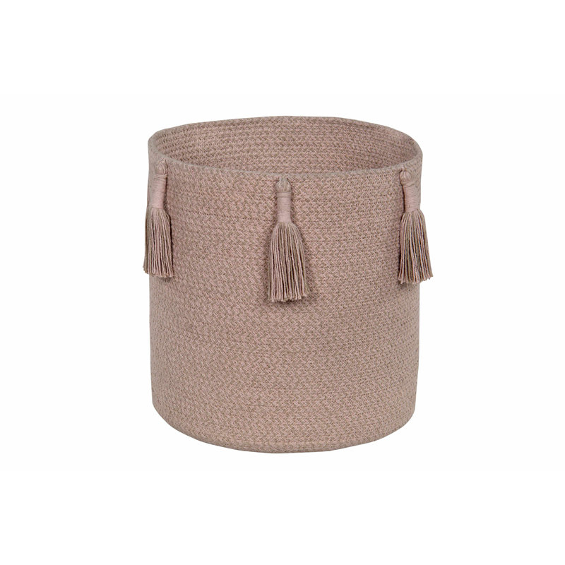 Panier en coton et bois, Vintage rétro