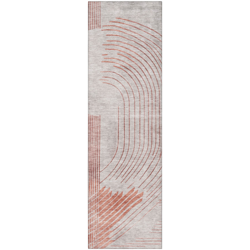 Premium Machine Washable Ariel Geometric Rug, Runner 2'3" x 7'6"