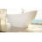 DreamLine Prospero 69 in. L x 32 1/2 in. W x 27 in. H Acrylic Double Slipper Freestanding Tub, Brushed Brass-118166374