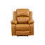 Fauteuil inclinable manuel moderne en similicuir de 35 po de largeur avec accoudoirs et dossier rembourrés végétalien - Gingembre-586146728