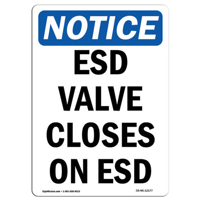 ESD Valve Closes on ESD Sign