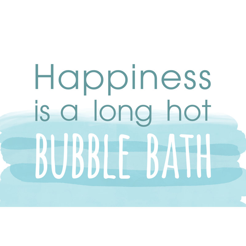 «Happy Bubbles», art textuel sur toile tendue, H 20 po x l 30 po