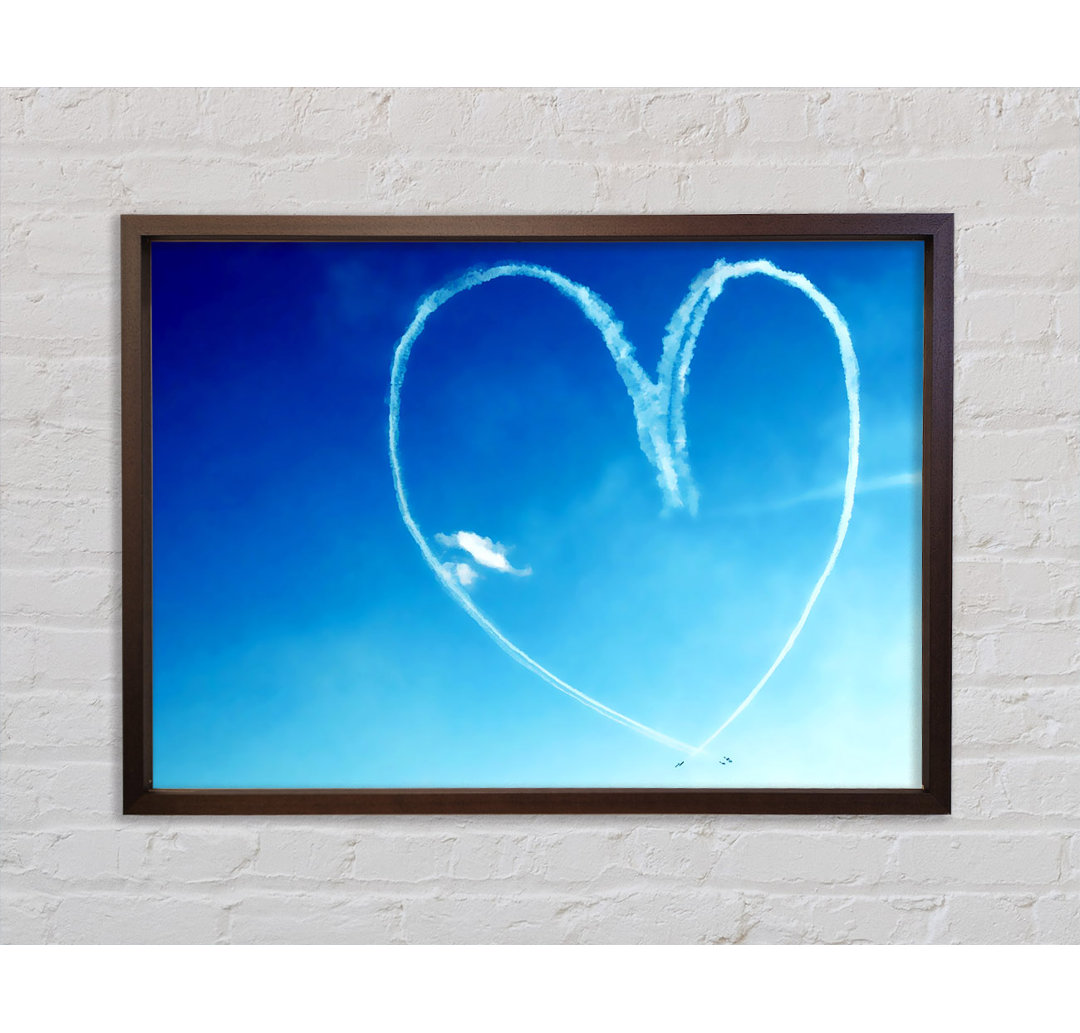 Love Heart Skies - Einzelner Bilderrahmen Kunstdrucke auf Leinwand