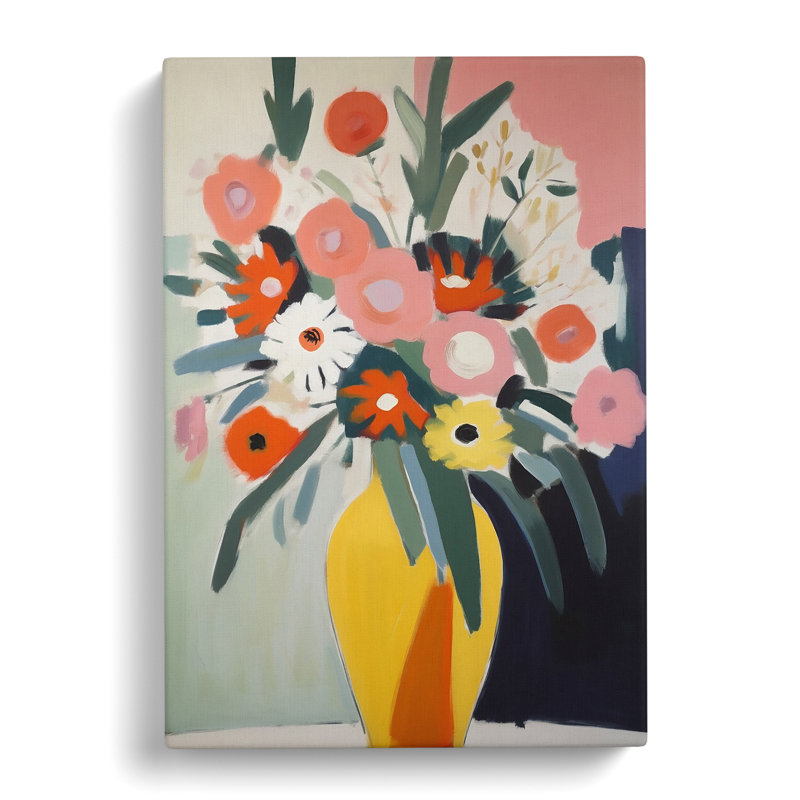 Clian Flowers Mid Century Vol.8 - Wrapped Canvas, 60cm H x 40cm W x 3cm D