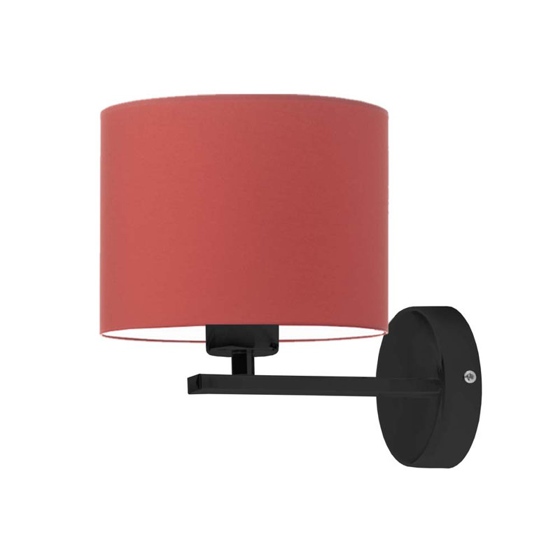 Ayaka Steel Armed Sconce, Black, Red
