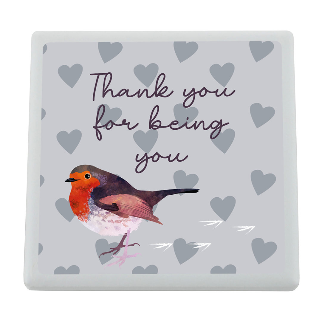 Being You Festive Robin Christmas Ceramic Block Amandia Animals Decorative Slates