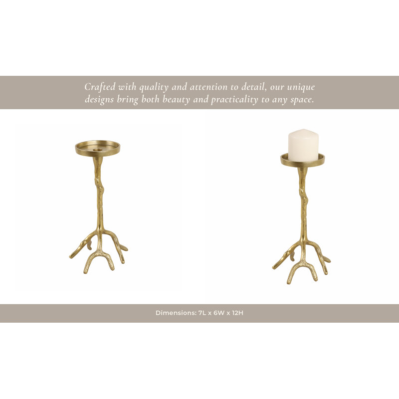 Pillar Candle Holder, 12'' H X 7'' W X 6'' D