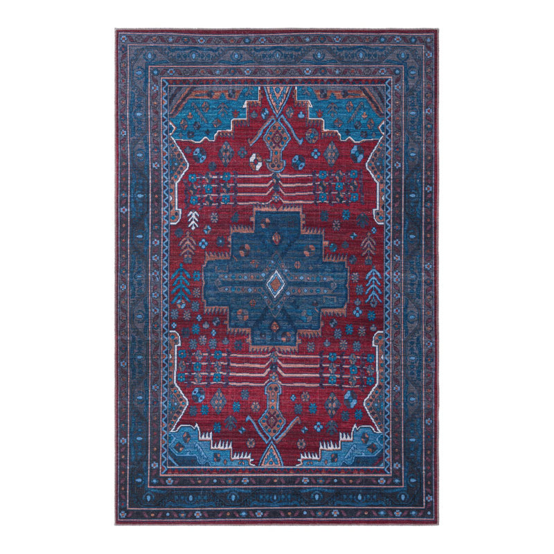 Guthridge Chenille Oriental Indoor Rug, Rectangle 5'11" x 9'