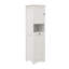 Armoire de trieur de linge inclinable à un compartiment et une porte - Blanc