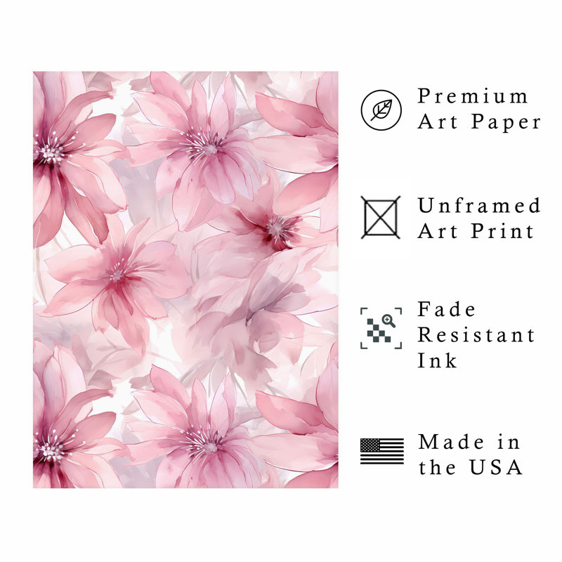 Floral Florals I, reproduction d'art moderne sans cadre, H 16 po x l 12 po
