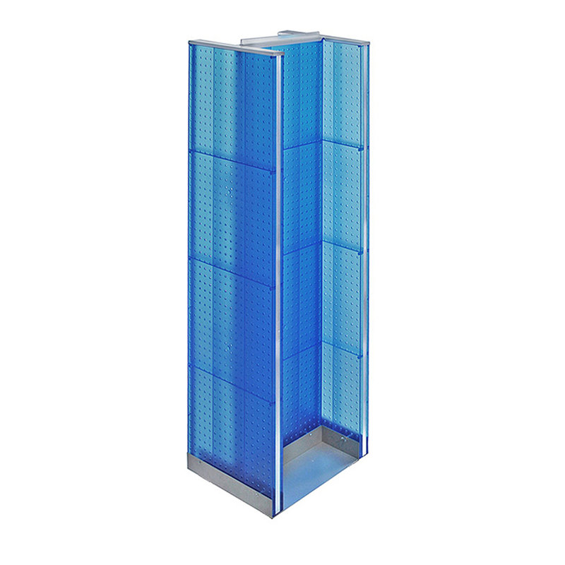 H-Unit Pegboard Floor Display on Revolving Base. Spinner Rack Stand. Panel Size: 16"W x 60"H
