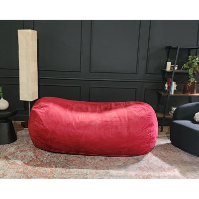Fauteuil à billes cylindrique en suède rouge de 8 pieds de Traditional - Elegant Home Extension