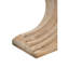 Table d'appoint arquée 16,3 x 12,2 x 22,6 moderne au fini travertin