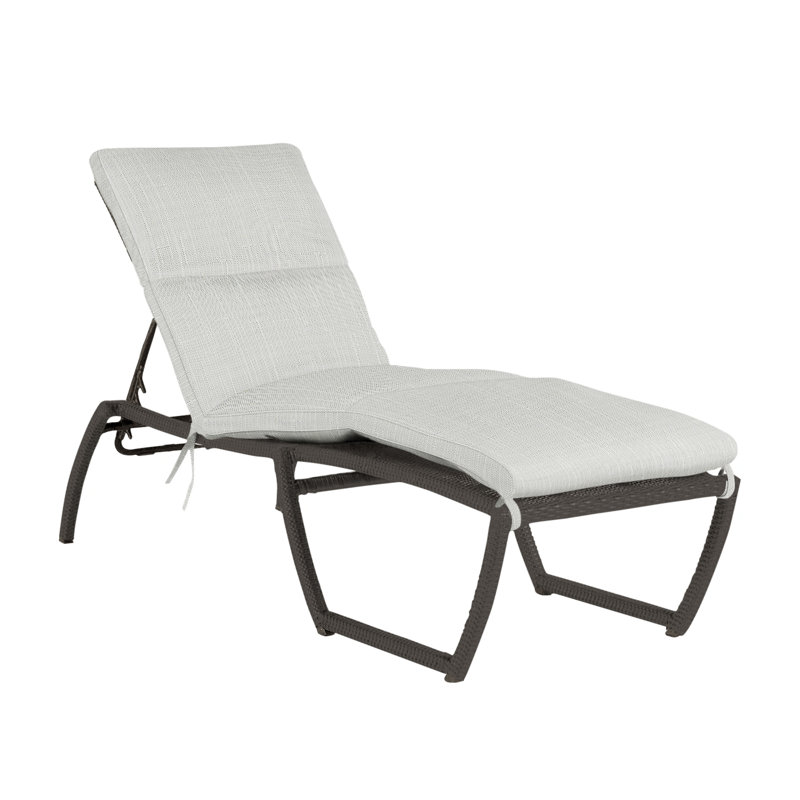 Chaise tissée Skye - Gris ardoise, Pas de soudure, Sunbrella® argent Verona, Gris ardoise