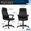 Fauteuil de direction à dossier moyen, noir