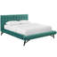 Grand lit plateforme tapissier en tissu touffeté Julia-1680875238