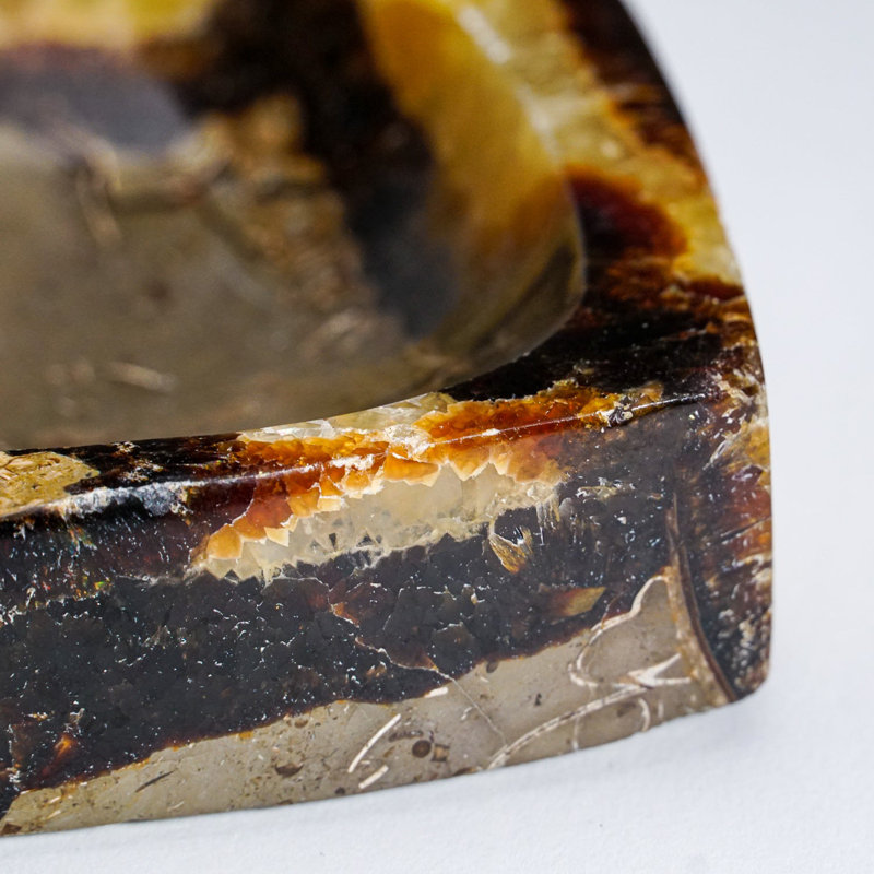 Polished Septarian Heart Shaped Dish (1.2 Lbs)