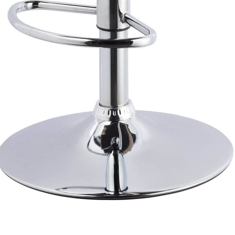 Kristopher Swivel Upholstered Adjustable Height Counter Stool with Metal Frame, Brown