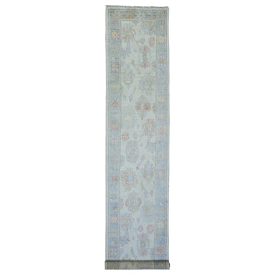 Zhayne One-of-a-Kind 2'10" X 16' New Age Runner Wool Area Rug Beige