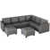 Tomario 8- Piece Upholstered U-Shaped Modular Sectional With Storage