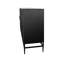Buffet en bois laqué noir mat à 4 portes avec tablettes réglables pour le salon, le vestibule, le couloir, la cuisine et la salle à manger