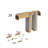 Sliding French Double Pocket Doors 60 x 80 inches Opaque Glass 4 lites Mela 7222 White Silk Kit Rail Hardware MDF Interior Bedroom Modern Doors-58144329