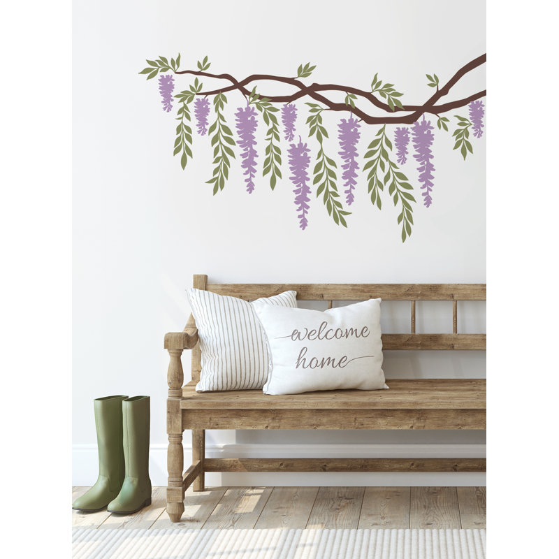 Plants & Flowers Non-Wall Damaging Accent, Light Purple