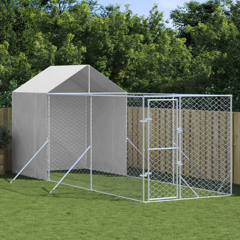Phebe 250cm H Metal Yard Kennel, 2.5m H x 6m W x 2m D