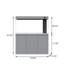 Grand réservoir à poissons 47,24 po à filtre vertical en alliage d'aluminium gris-130066623-130066625