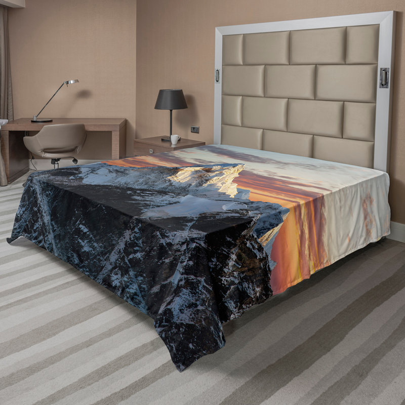 Multicolore Ambesonne, Drap plat pour très grand lit californien