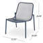Chaise de patio en métal empilable Bisso-1244245639