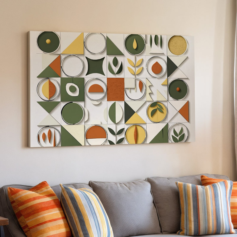 Reproduction d'art sur toile abstraite, H 30 po x l 30 po