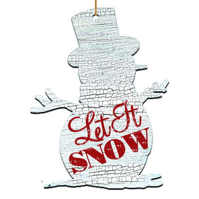 5'' Wood Holiday Shaped Ornament
