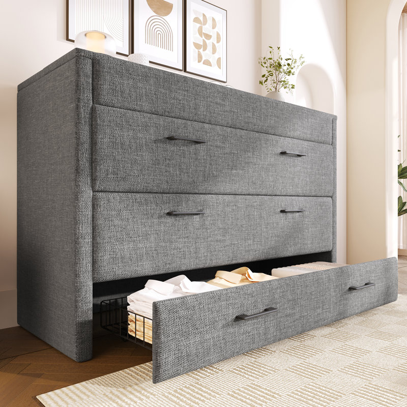 Solid Wood Bed, Grey