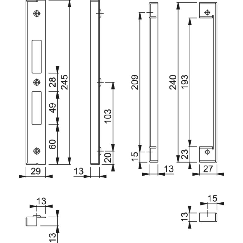 Amarhi Locks 72Mm Deadlock Rebate Set