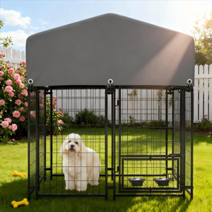 Chenil d'extérieur pour chien et animaux 4,23 pi x 3,83 pi x 4,83 pi