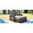 2 Pe Reclining Lounge, Gray, Adjustable Back, With Comfortable And Water- Fabric Covers Chaise Lounge For 2, Protected Cushions-77170983