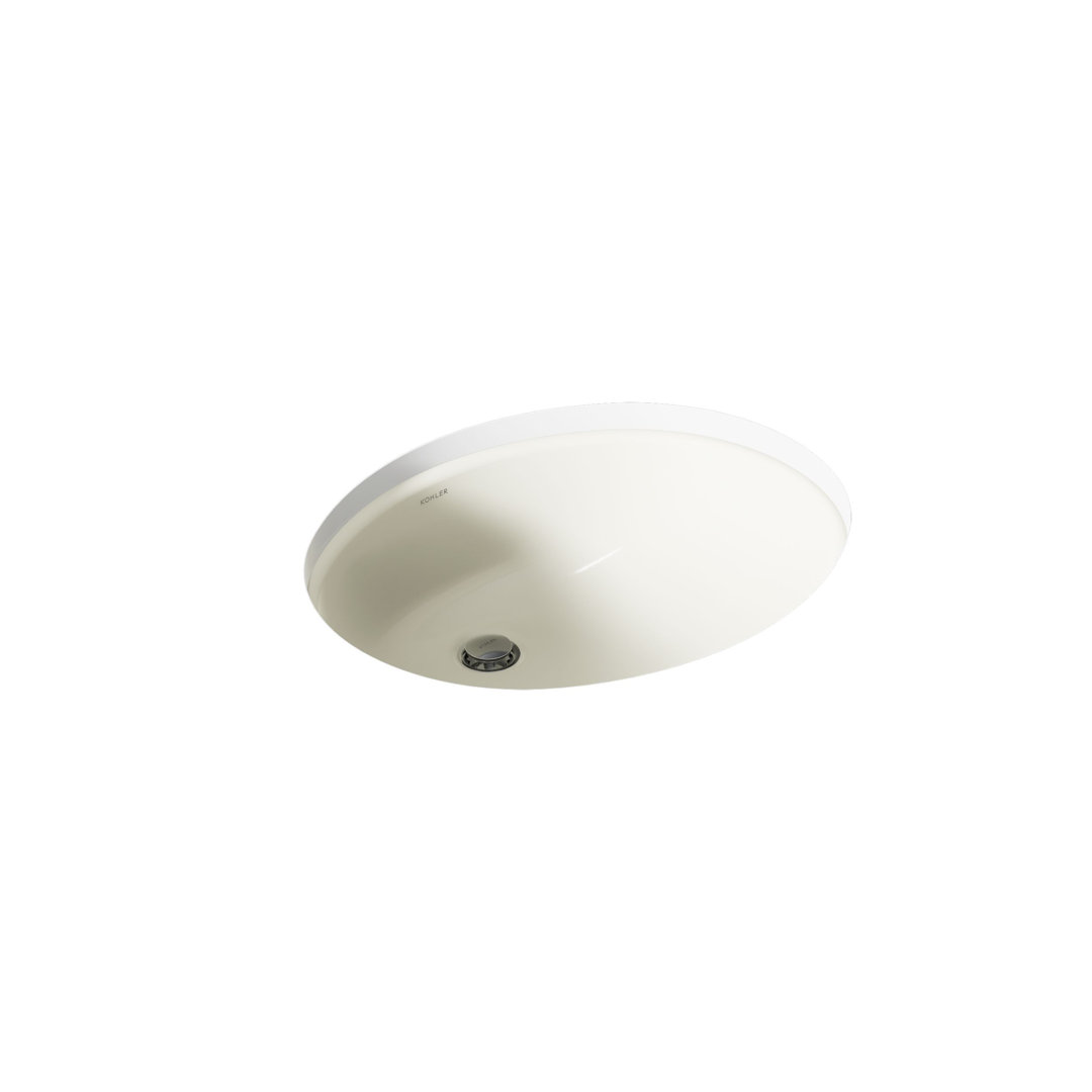 Caxton® Vitreous China Oval Undermount Bathroom Sink with Overflow Kohler Sink 