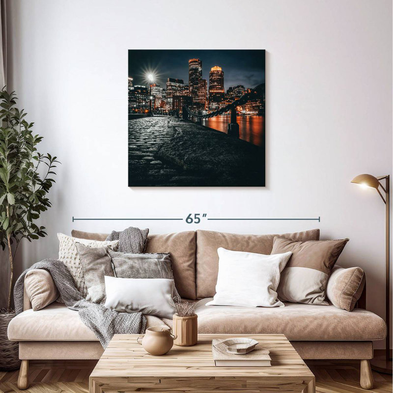 Nicci, horizon de nuit de Boston, H 36 po x l 36 po