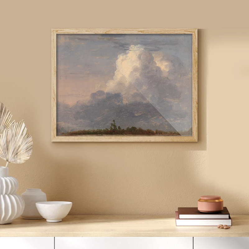 «Pastel Countryside Cloudy Sky», impression sur toile, paysage naturel pour le salon, encadrée sur papier, Naturel