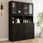 Book Cabinet Storage Bookcase, 5-Tier Modern Bookshelves With 3 Large Drawer And Glass Door(2A+B)-1498484545