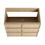 Meuble-lavabo autoportant et 2 portes d'armoire à fermeture en douceur, contreplaqué, chêne Dune (KD-Packing)