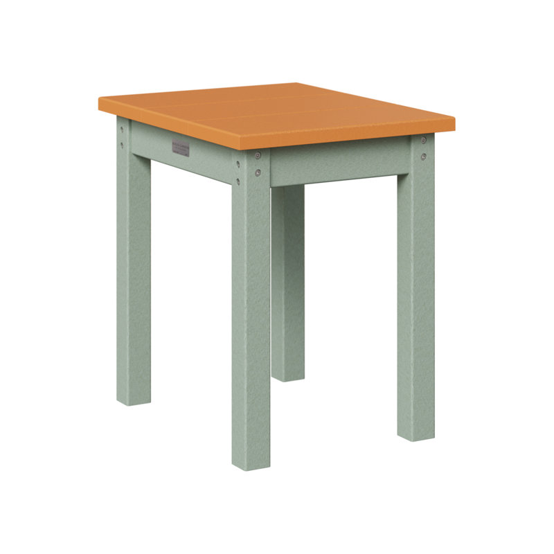 Berlin Gardens Economy End Table, Seafoam, Mango Orange
