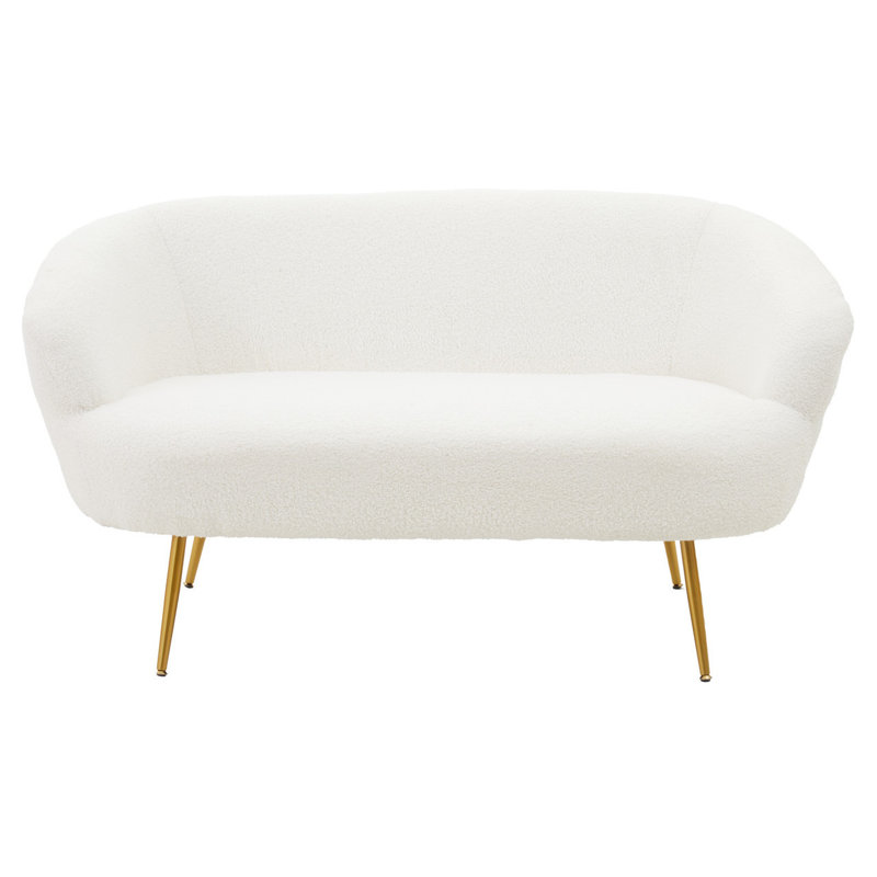 Momence 2 Seater Cotton Blend Sofa, Gold