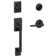 Century Handleset with Single Cylinder Deadbolt and Latitude Door Lever and Rosette