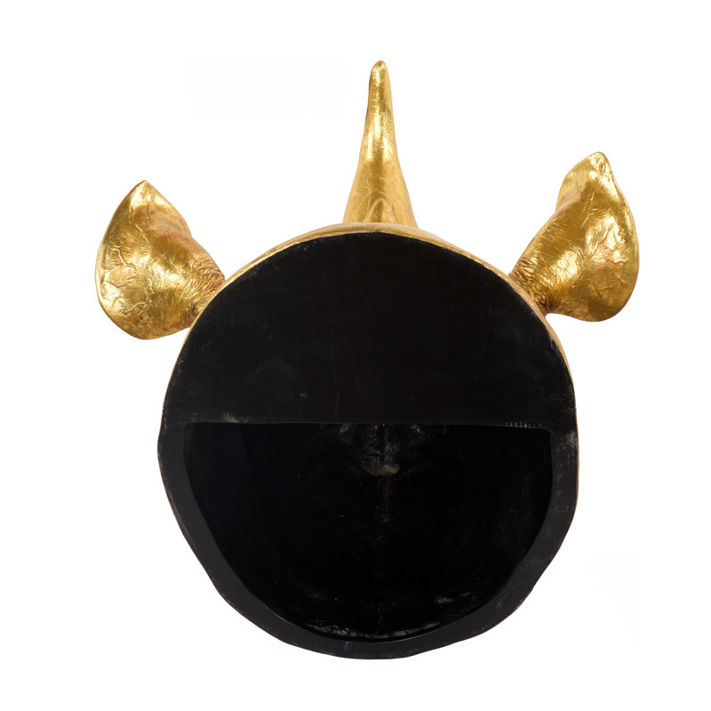 Animals Rhino Wall Décor, Gold