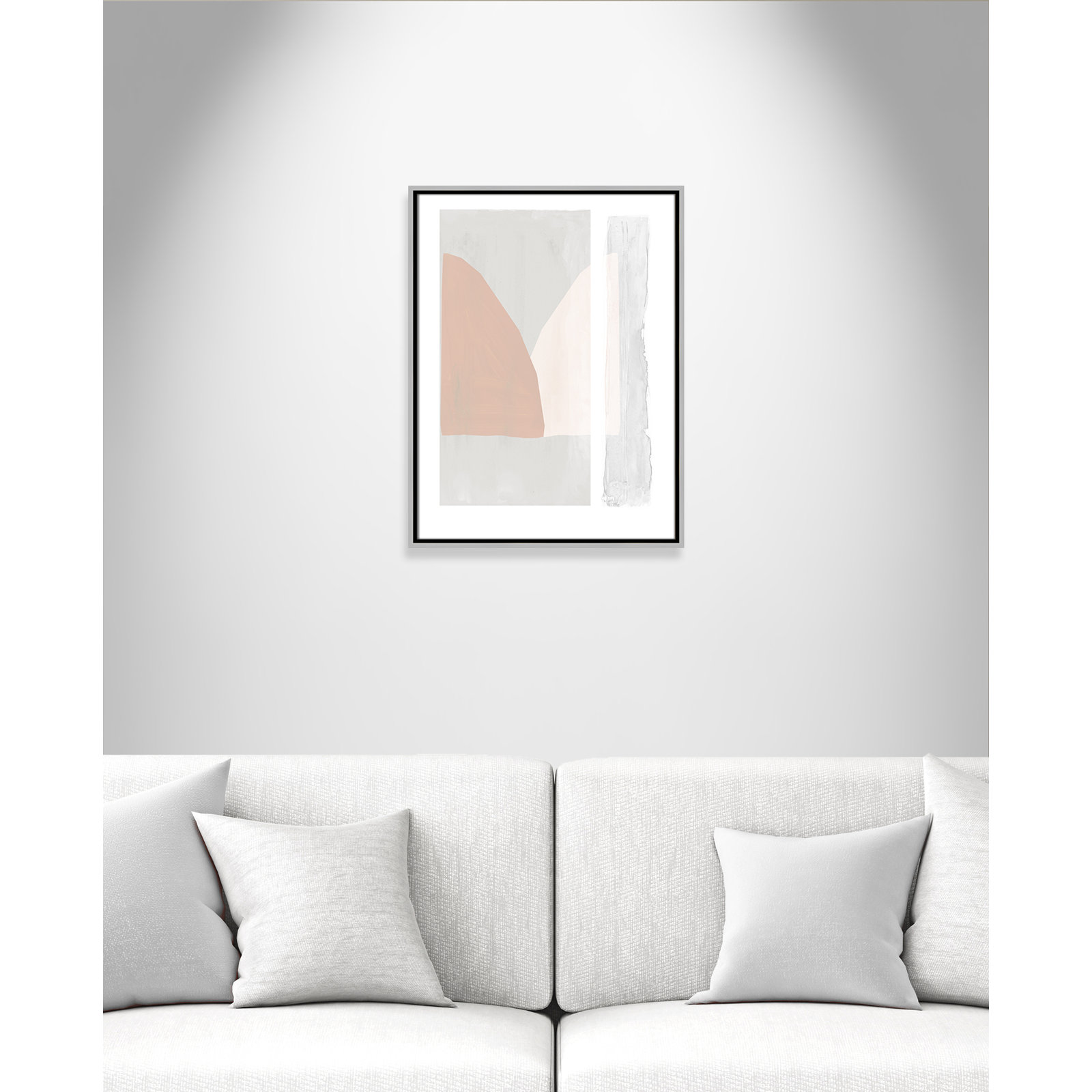 Soft and Light - Painting Print, 25.5" H x 19.5" W x 2" D, Silver Framed Canvas